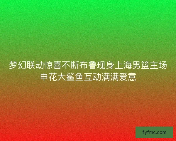 梦幻联动惊喜不断布鲁现身上海男篮主场申花大鲨鱼互动满满爱意