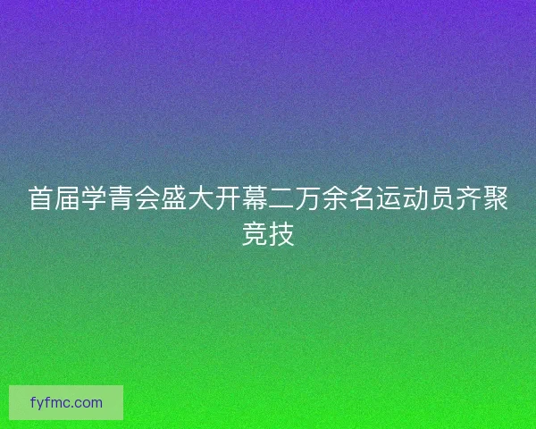 首届学青会盛大开幕二万余名运动员齐聚竞技